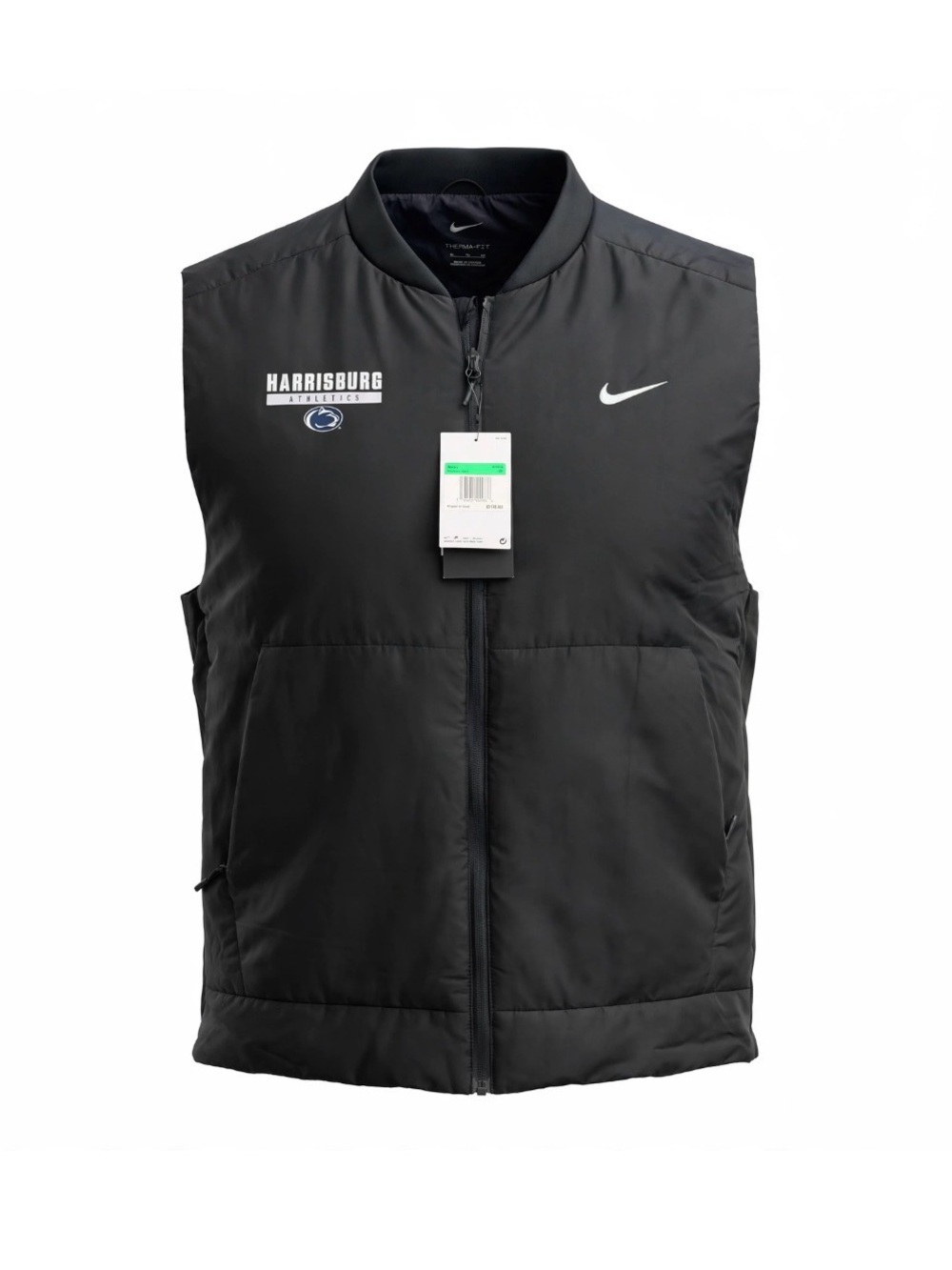 NWT Nike Therma-Fit Mens XL Black puffer Packable Training Vest Penn State PSU
